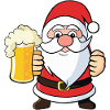 Santa Claus with beer