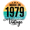 Vintage Made in 1979 Year of birth 1979 Birthday