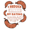 Eating hot dogs reduces stress