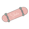 Pink skateboard