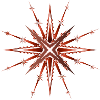 sparkling and radiant Rostroter star