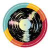Disque de musique rétro