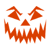 Monstre orange d'halloween