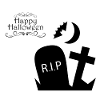 tombe RIP pierre tombale d'halloween