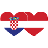 Croatia Austria Flag Heart