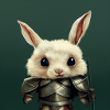 Cute little rabbit in knight