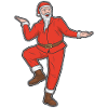 Santa Claus dancing