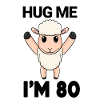 80 birthday - 80 years - hug