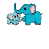 Eléphant avec bébé éléphant