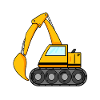 Löffelbagger Ausgräber Bagger Baumaschine