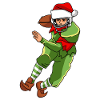 Football Elf Santa Claus