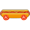 Hotdog with wheels