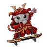 Skateboarder cat