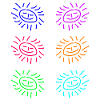 sun sticker blue turqis