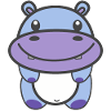 Sød flodhest Kawaii