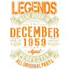 1959 December Birthday Legend