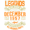 1957 December Birthday Legend