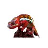 Panther Chameleon Distressed Geometric