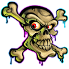 Pirate Skull Cartoon Graffiti