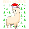 Lama Alpaca Merry Christmas