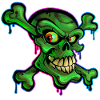 Pirate Skull Cartoon Graffiti