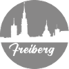 grey, skyline, circle, paper cut-out,Freiberg