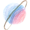 Lila-blauer Planet