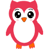 Eule pink rosa rot