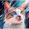 cute cat in art