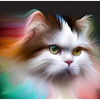 Cute Cat in Digital Art