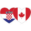 Croatia Canada Flag Heart