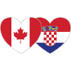 Canada Croatia Flag Heart