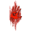 Main ensanglantée