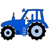 Traktor blau
