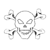 Textured Skull And Crossbones