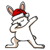 Dabbing Santa Rabbit