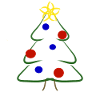Cute simple Christmas tree drawing