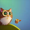 Cat and owl