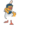 Ente Vogel Baseball Geschenk