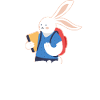 Rabbit goes to school