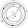 Mitternachts-Starburst-Silhouette
