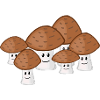 Herbstliche Pilzkolonne