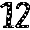 12 birthday with heart