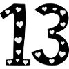 13 birthday with heart