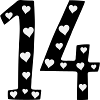14 birthday with heart