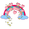 Magic Rainbow Stars Hearts Congratulations