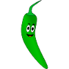 Green happy chilli