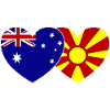 Australia Macedonia Flag Heart