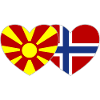 Macedonia Norway Flag Heart