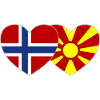 Norway Macedonia Flag Heart